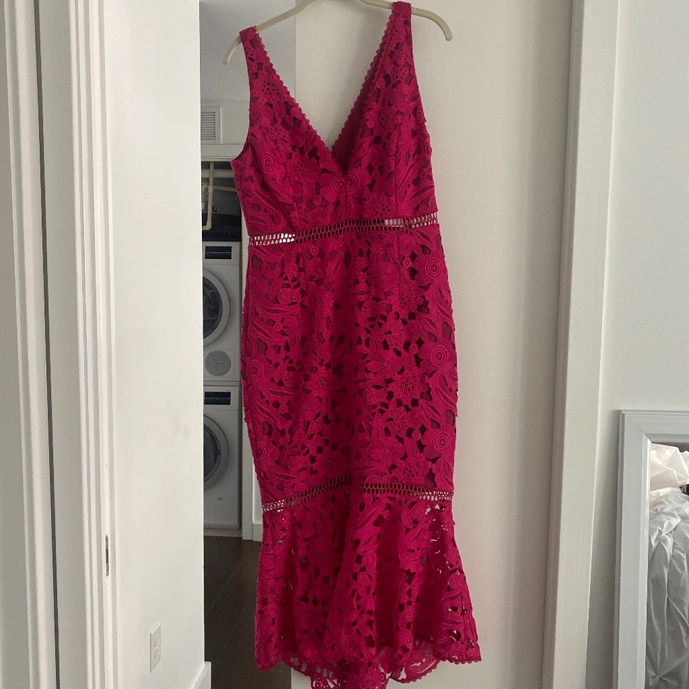 Nicholas Pink Lace Dress